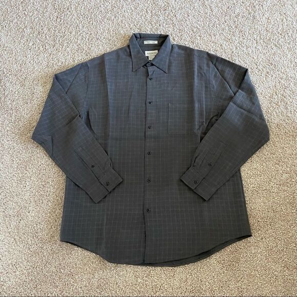 Alfani Dark Gray Button Up Top - Picture 1 of 5